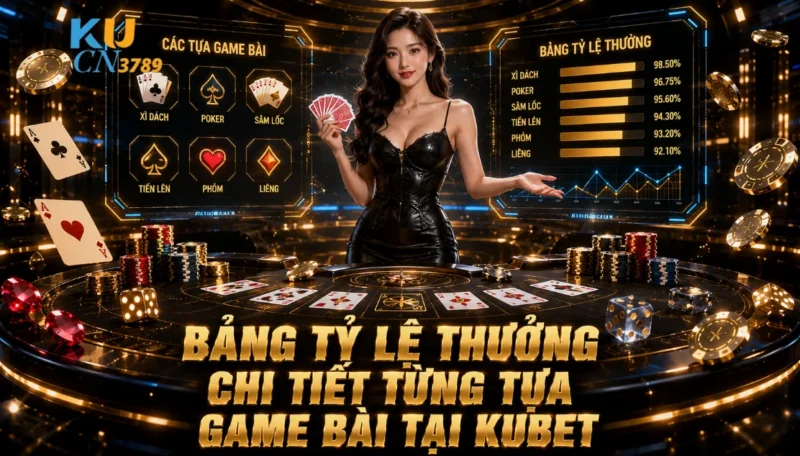 Bảng Tỷ Lệ Thưởng Chi Tiết Từng Tựa Game Bài Tại Kubet